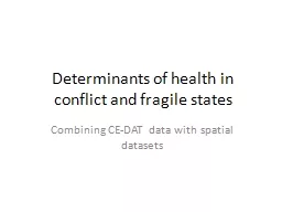 Determinants of health in conflict and fragile states