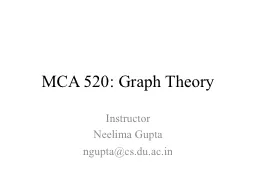 MCA 520: Graph Theory
