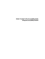 Adobe Acrobat  Pro Accessibility Guide Using the Acces