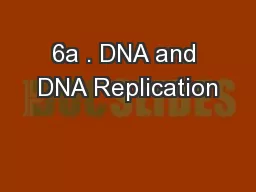 6a . DNA and DNA Replication