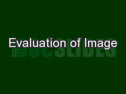 Evaluation of Image