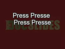 Press Presse Press Presse