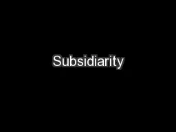 Subsidiarity