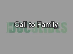 Call to Family,