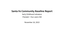 Santa Fe Community Baseline Report