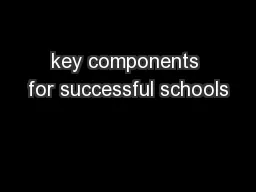 key components for successful schools