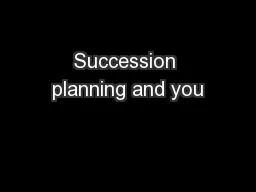 Succession planning and you