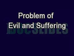 Problem of Evil and Suffering