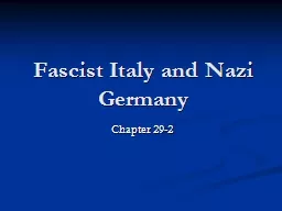 Fascist Italy and Nazi Germany