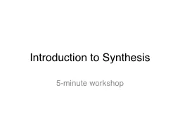 Introduction to Synthesis