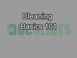 Cleaning Basics 101