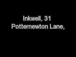 Inkwell, 31 Potternewton Lane,
