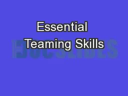 Essential Teaming Skills