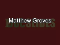 Matthew Groves