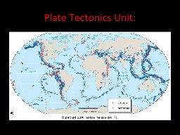 Plate Tectonics Unit: