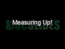Measuring Up!