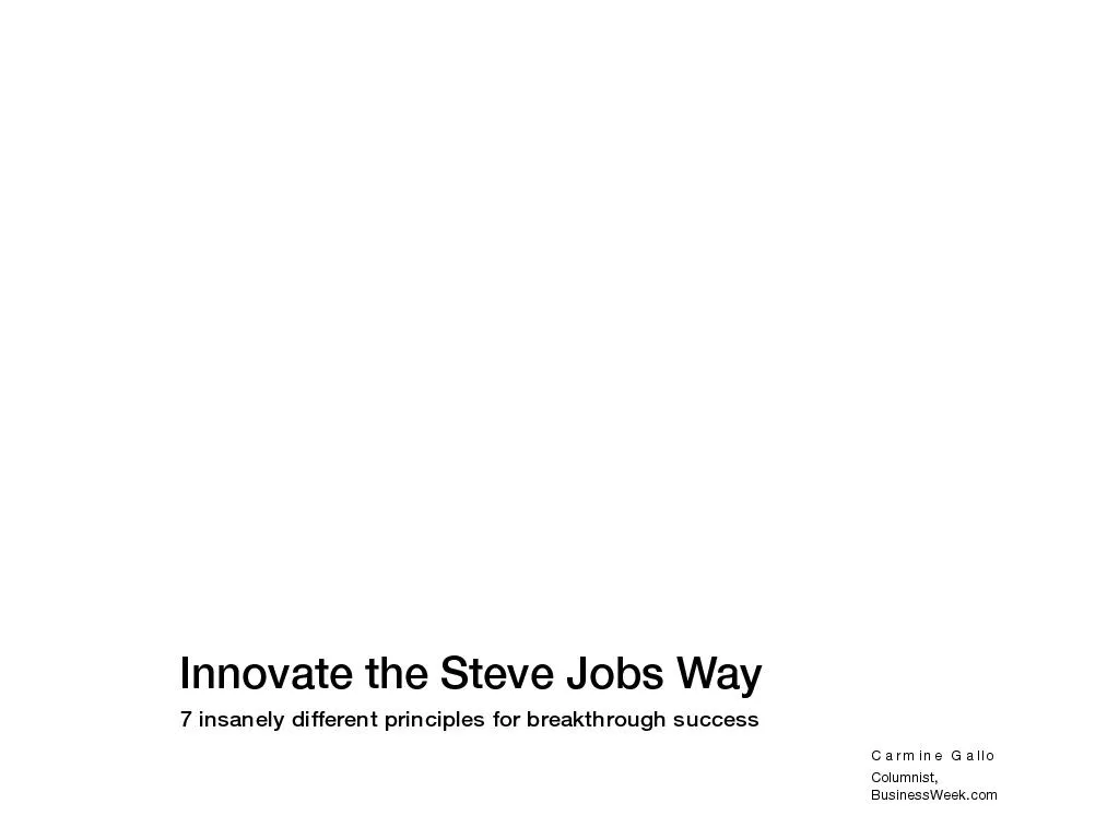 Innovate the Steve Jobs Way7 insanely different principles for breakth
