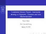 Condensed-MatterPhysics:InscrutablyalluringtoPhysicists,Chemistsandeve