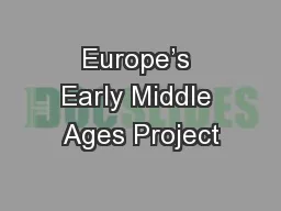 Europe’s Early Middle Ages Project