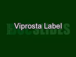 Viprosta Label