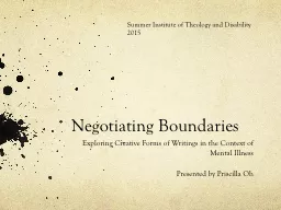 Negotiating Boundaries