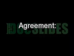 Agreement: