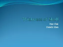 Thickness of Skull