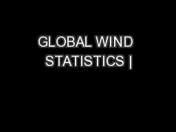 GLOBAL WIND STATISTICS |
