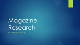 Magazine Research