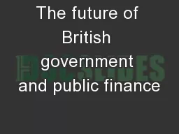 The future of British government and public finance