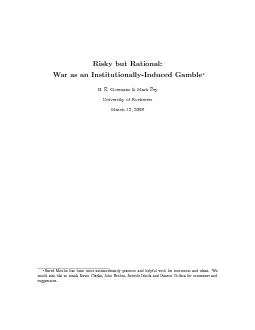 RiskybutRational:WarasanInstitutionally-InducedGambleH.E.Goemans&Mark