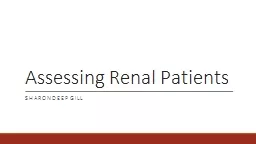 Assessing Renal Patients