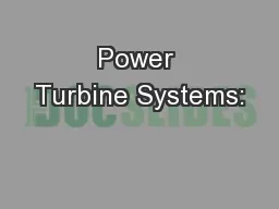 Power Turbine Systems: