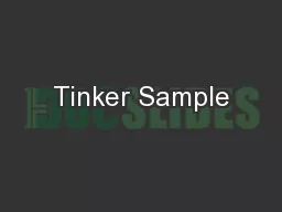 Tinker Sample