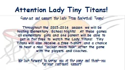 Attention Lady Tiny Titans!
