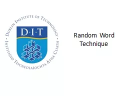 Random Word Technique