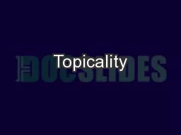 Topicality