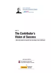 The contributor's vision of success