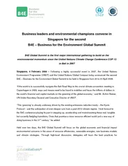 Business leaders and environm ental champions convene