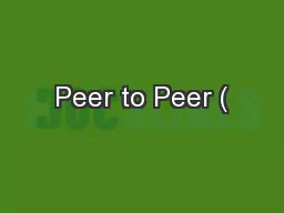 Peer to Peer (