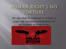 Human right 5 No torture