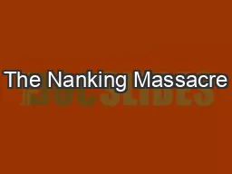 The Nanking Massacre