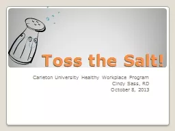 Toss the Salt!