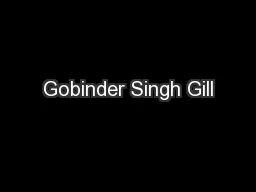 Gobinder Singh Gill