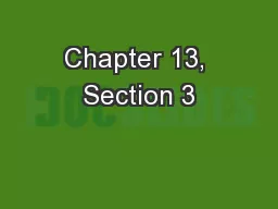 Chapter 13, Section 3