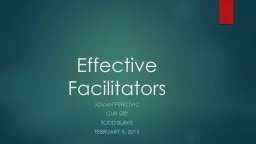 Effective Facilitators