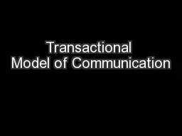 Transactional Model of Communication
