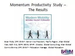 Momentum Productivity Study –