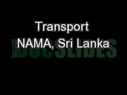 Transport NAMA, Sri Lanka