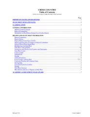 Revised  Cross Country ROSS COUNTRY Table of Contents